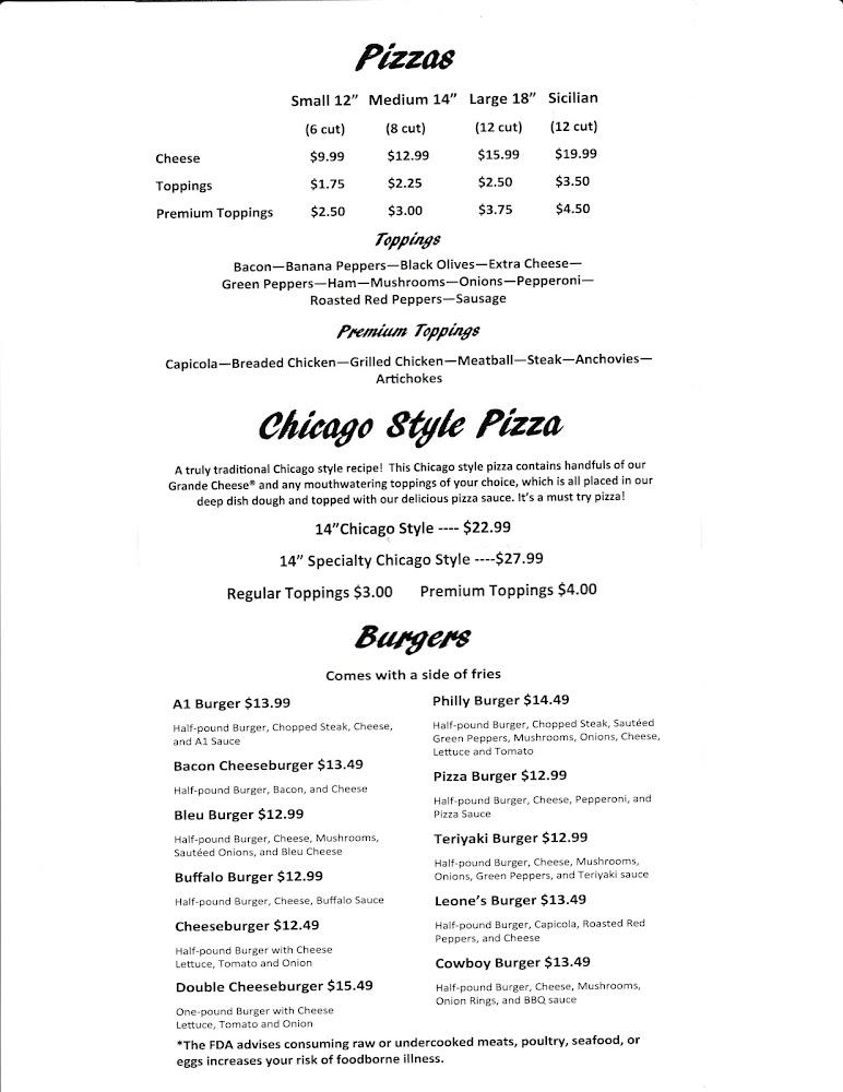 Leone's Pizza Menu image 4